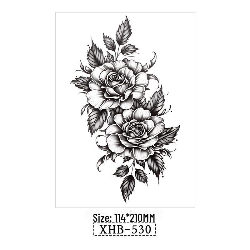 Vattentäta Svarta Djur Halvarm Tatuering Klistermärken