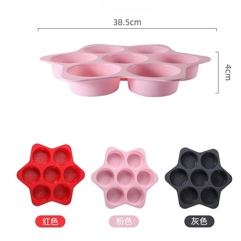 New Silicone Burger Baking Tray Breathable Hollow Burger Mold with Continuous Opening Silicone Bread Mold