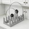 Draining Dish Storage Rack Space-Saving Spoon Holder Kitchen Organizer Pot Lid Holder  Kitchen Use