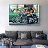 Motocyklisté, americká sexy dívka, plátno, malba, plakát a tisky, nástěnné umělecké obrázky do obývacího pokoje, domácí dekorace, cuadros