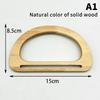 Non-toxic Natural Wood Arch Bag Handle Durable Replacement for DIY Knit Crochet Handbag Craft Making Projects