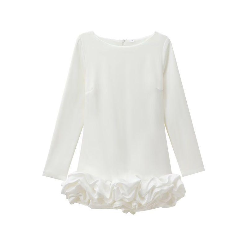 Kaslead New Arrival Women's Clothing Fashion Style Fashion Minimalist Ballet Style Dress Long Sleeves Dress