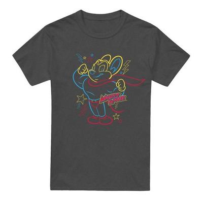 Mighty Mouse Unisex Adult Hero Neon T-Shirt