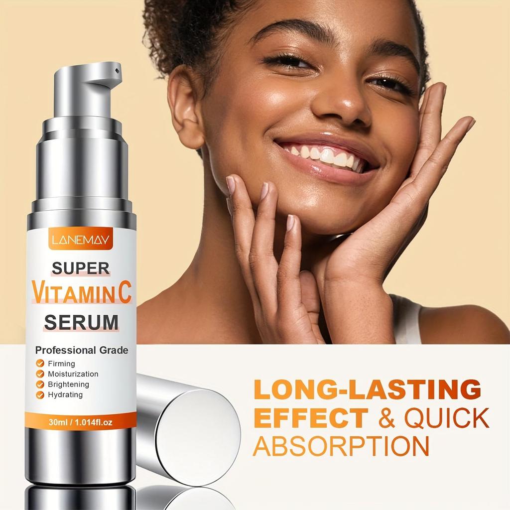 Super Vitamin C Serum - Deep Moisturizing and Hydrating Facial Skin, Brighten Skin and Improve Skin Texture - Suitable for All Skin Types,30ml