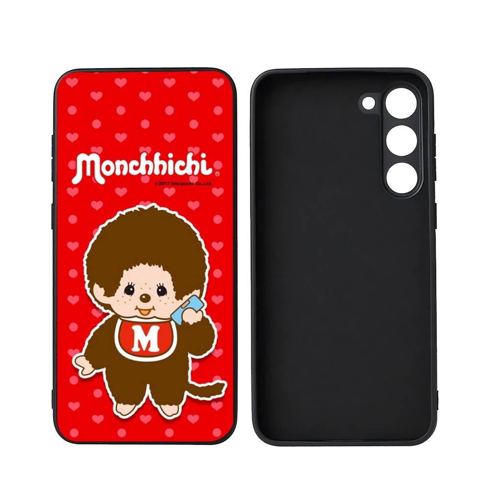 Klasyczny Popularny M-MonchhichiS Do Samsung Galaxy S25 S24 S23 Ultra S22 S21 Plus S20 Czarny Miękki Silikonowy Pokrowiec Ochronny