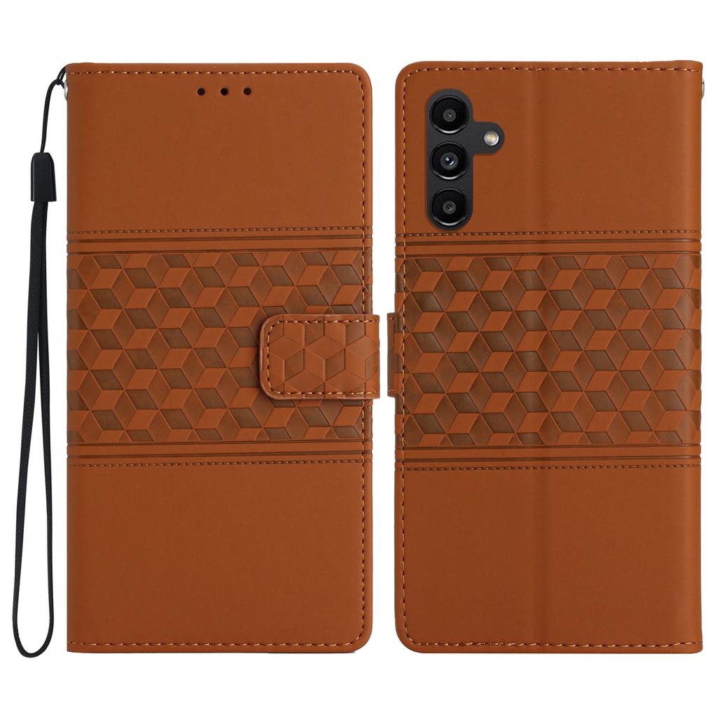 For Samsung Galaxy A36 5G Case Rhombus Leather Horizontal Flip Phone Cover