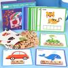 Jouets Éducatifs 100 Pièces Voir et Épeler Jouets d'Apprentissage Jeu d'Association de Lettres Jeu d'Orthographe Jeux de Mots à Vue Éducatifs