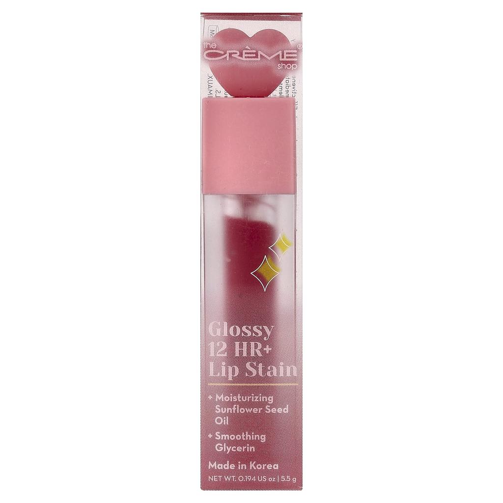 The Creme Shop, Glossy 12HR + Lip Stain, Wine/Restaurant, 5.5g (0.194oz)