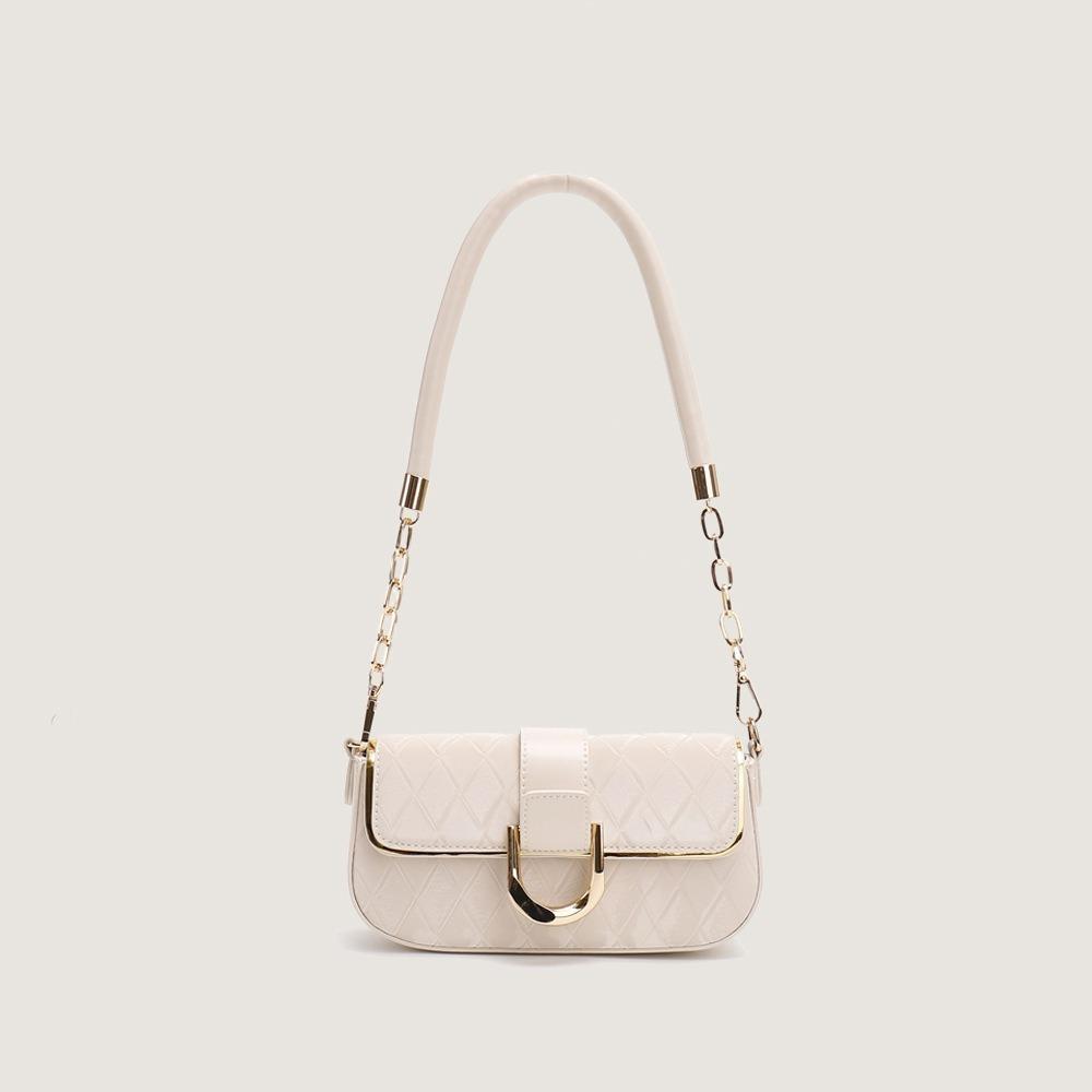 New High-End Simple Elegant Small Square Bag Versatile Quilted Chain Small Bag Underarm Single Shoulder Crossbody Bag Trendy