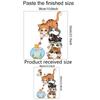 SMAOSTORE Wall Cute Cat Stacking High Stylish Fishbowl and Goldfish Door Waterproof Removable Wallpaper for and Background Walls (Mata) Stickers,