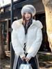 Hooded Cotton-padded Jacket Short Winter Thickened Warm Coat With Fur Collar