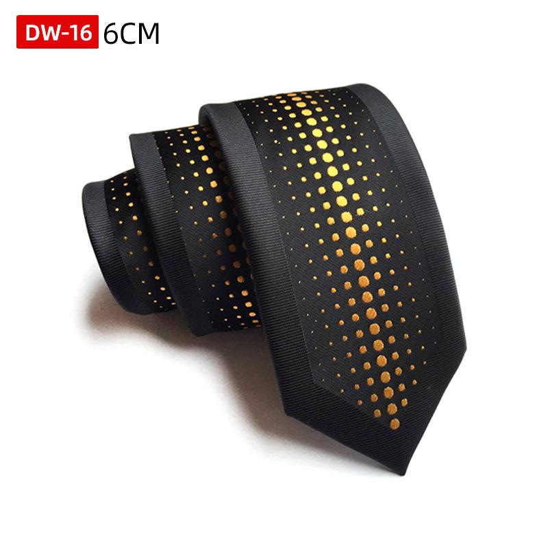 Spersonalizowany Krawat Modowy, Poliestrowy Jedwabny Żakardowy Wąski Krawat Pozycjonujący 6 cm