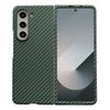 For Samsung Galaxy Z Fold6 5G Magnetic Case Carbon Fiber Texture PC Phone Cover with Screen Protector