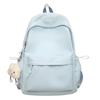 Schoolbag Solid Color ins Large Capacity Stylish Simple Versatile Travel School Bag Elementary School Elementary School Junior High School College 