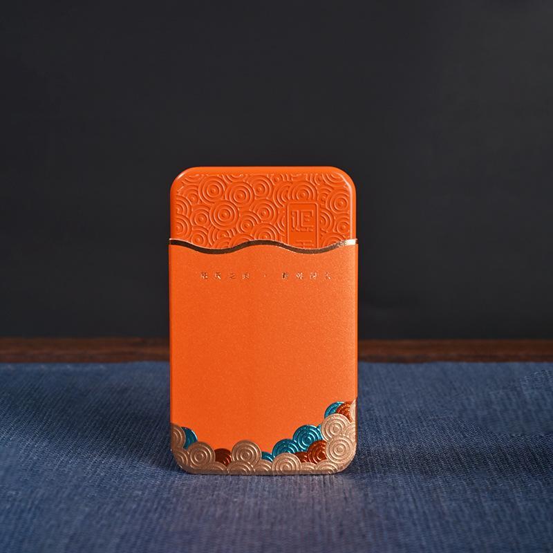 Rectangular Wavy Pattern Metal Storage Box Small Portable Organizer for Tea Bags Coffee Pods Home Office Use