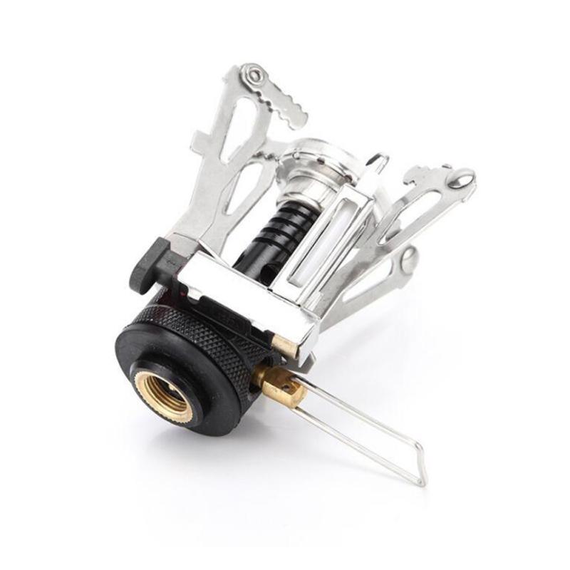 Mini Gas Stove Portable Foldable Aluminum Alloy Gas Furnace Outdoor Picnic Cooking Camping Supplies