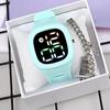 New Women Student Waterproof Girl Kids Children Led Electronic Watch Leisure Sports Digital Watches Men Touch Screen Boy Fashion Digital LED Watch