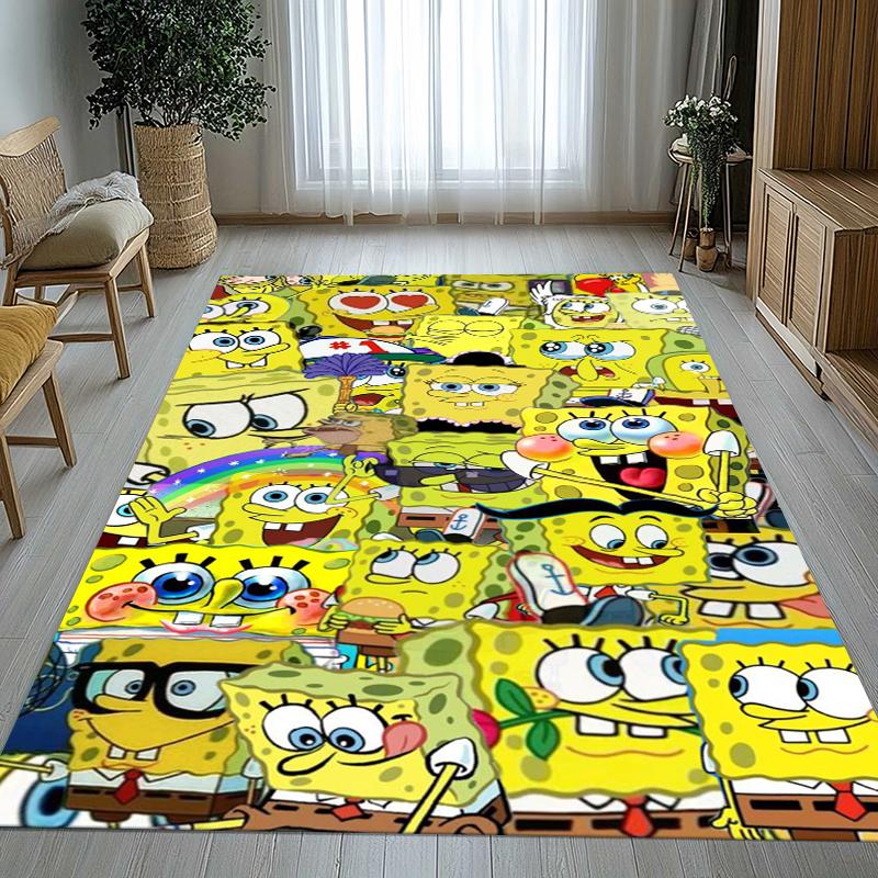 Funny S-SpongeBob Patrick Star Cartoon Living Room Non-Slip Area Rug Soft Carpet for Bedroom Playroom Sofa,Home Decor Doormat