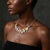 Summer Beach Colorful Vibe Starfish Shell Necklace for Women Imitation Pearl Choker Clavicle Chain Holiday Party Jewelry Gift