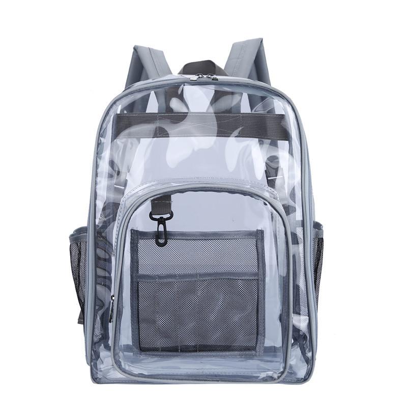 Waterproof Transparent Backpack School Bag Unisex Large Capacity Backpack Fashion Multifunctional Clear Backpack Knapsack 43x31x15cm