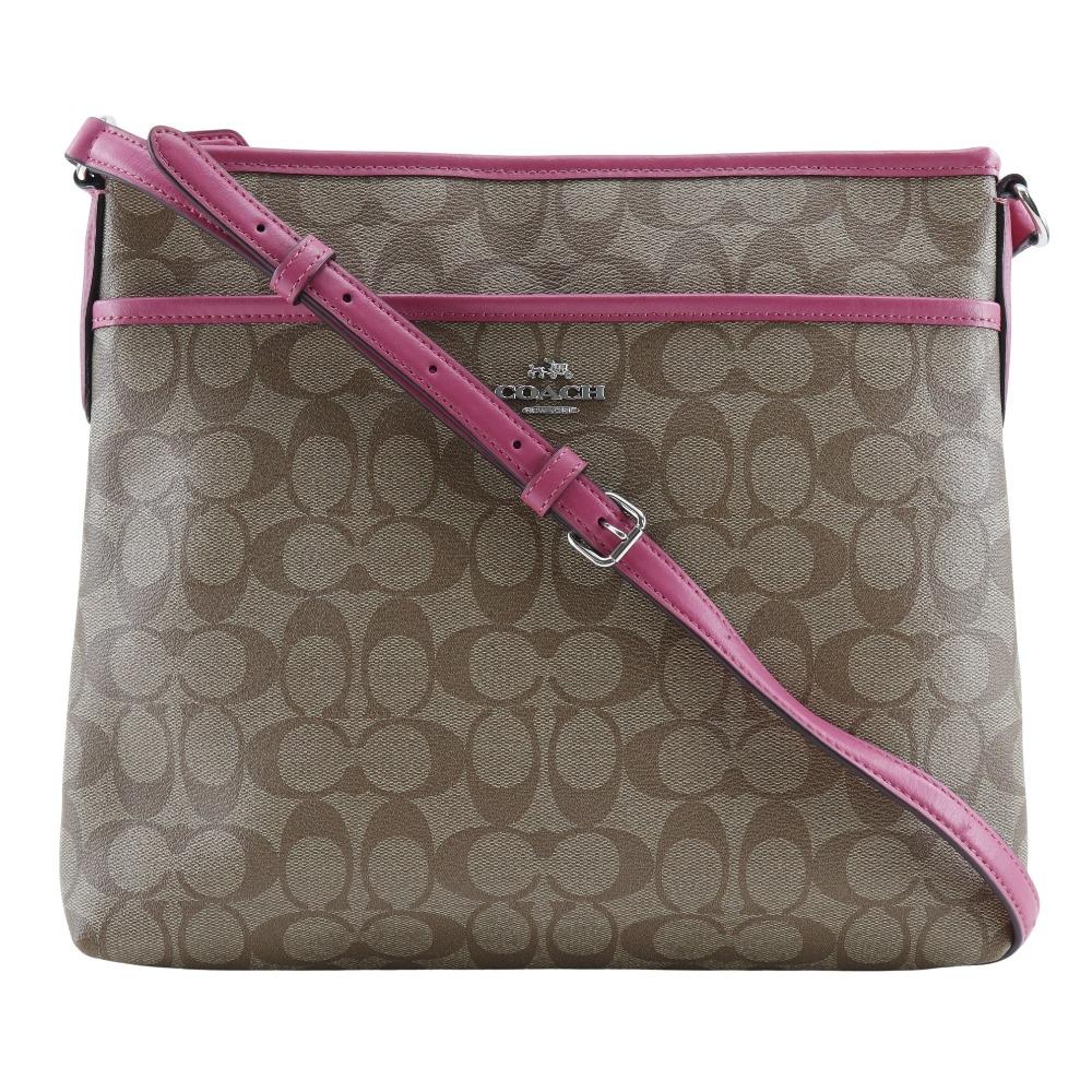 

COACH Signature Shoulder Bag F58297 Brown / Pink PVC Women Used