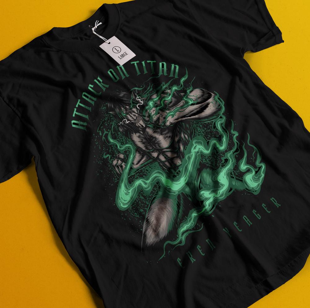 

Футболка Атака Титанов Эрен Микаса Футболка Леви Футболка AOT Эрвин Ханге Армин Футболка 4XL
