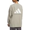 Adidas Basketball The 2025 Collection Chapter 02 BB LS Casual Round Neck Pullover Long Sleeve T-Shirt Unisex Tops Light-Sesame-Gray-Brown JD6130