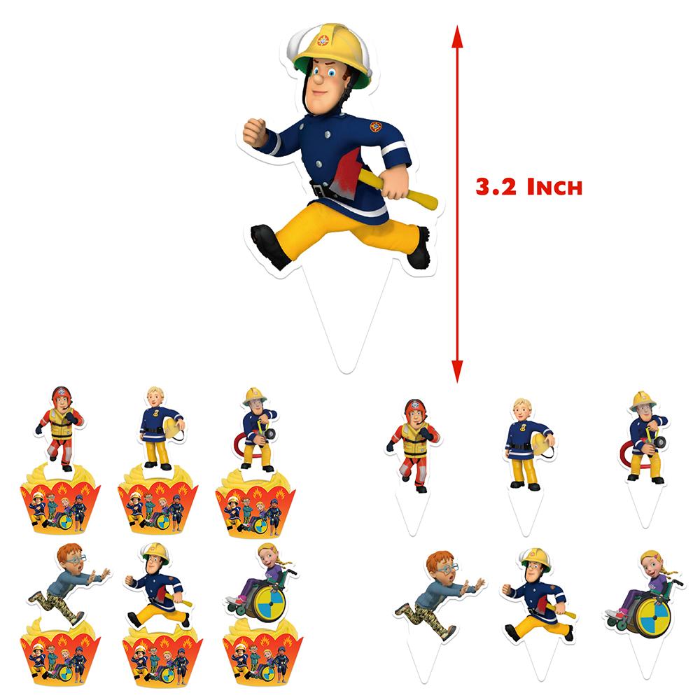 33PCS Firman Sam Balloons Firefighter Theme Birthday Party Gift For Children Kid