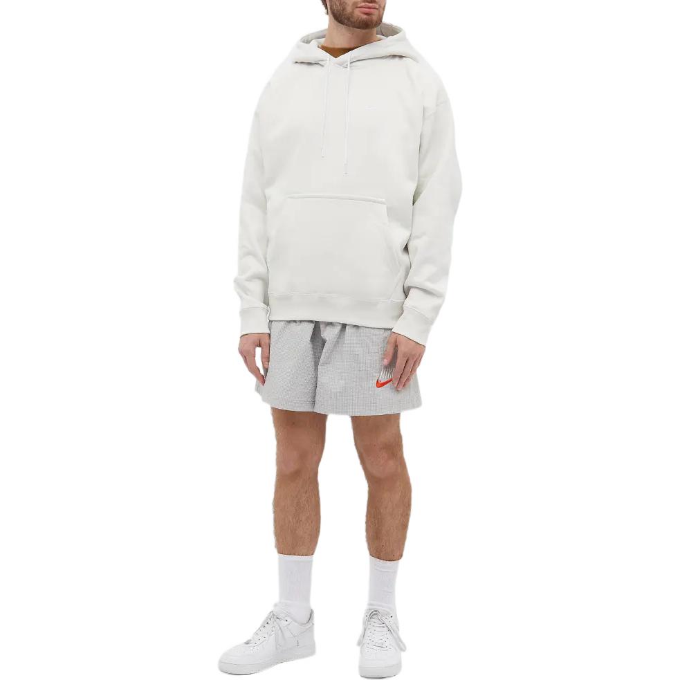Nike Kangaroo Pocket Embroidered Logo Hoodie Pullover Long Sleeve Sweatshirt Men Tops White CV0552-030