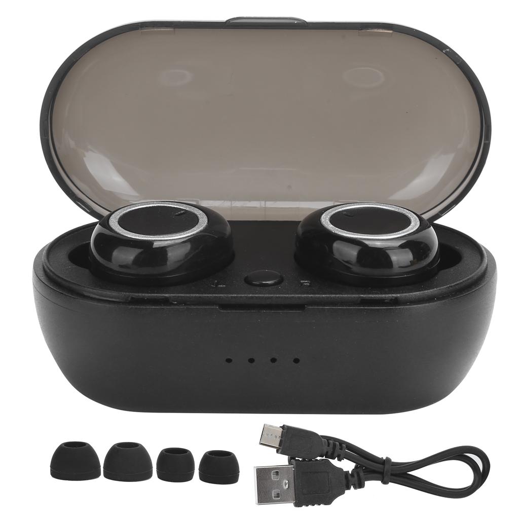 BTHi30 Bluetooth 5.0 Stereo True Wireless Ohrhörer Geräuschunterdrückung Binaurales Headset(Silber schwarz )