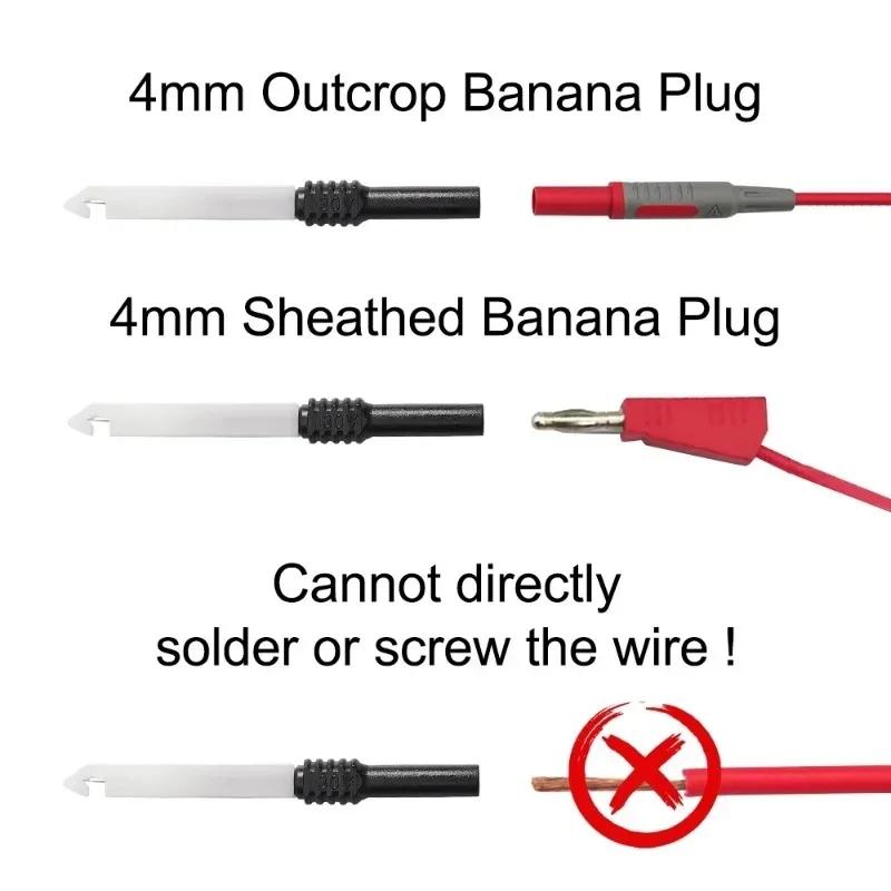 30V Diagnostic Tools Multimeter Test Lead Extention Back Piercing Needle Tip Probes Autotools Automotive Kit Machine 0.7MM