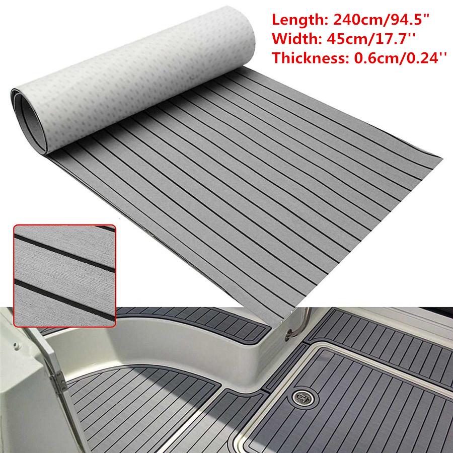 Universal 17.7"X94.5"EVA Foam Teak Sheet Marine Flooring Yacht Boat Car Truck RV Decking Self-Adhesive Pad Thickness 0.24" Non Absorption