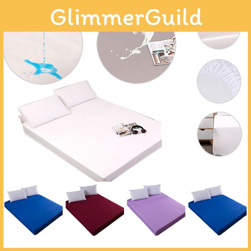 Smooth Top Waterproof Mattress Protector Dustproof Mites Bacteria Fitted Sheet