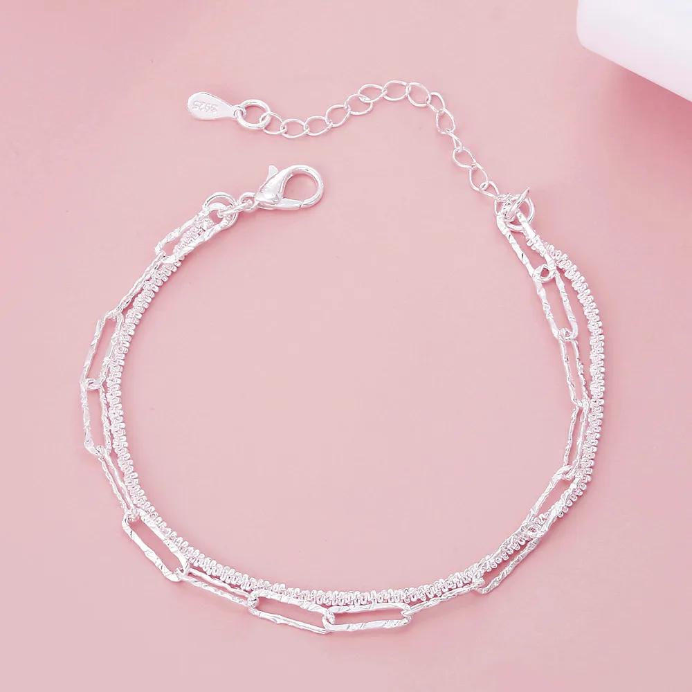 925 Silver Chain Stars Bracelets for Women Charms Fashion Designer Party Wedding Jewelry Holiday Gifts