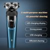 מכונת גילוח חשמלית 3 ב-1 לגברים 4D גוזם זקן גילוח USB נטענת נייד לשטוף מים קוצץ שיער אפילאט