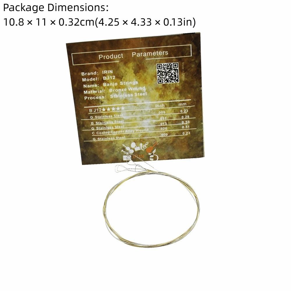 Silver+Golden Banjo String Set Stainless Steel Material Stainless Steel Strings For Banjo Playing