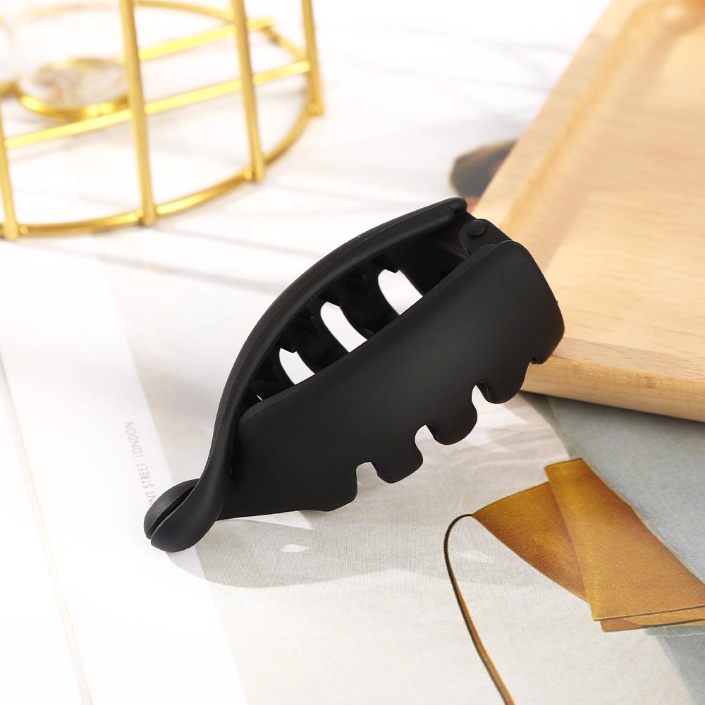 7cm Solid Color High Ponytail Banana Clip Girls Black Fashion Hairpin Hair Clip Ladies Party Sweet Hair Accessories Headwear