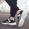Men's Running Shoes Elastic PU Leather Sneakers Fashion Lace-up Casual Sports Shoes for Jogging Exercise Trainers Anti-slip