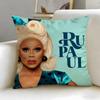 Classic TV Host RuPaul Cushion Cover Soft  EasyWash Pillow Case  Versatile for Couch Bed Travel and Office