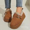 Women's Winter Snow Boots Round Toe Not Tired Feet Non-slip Cold Padded Lining Thickened Warm Muffin Bottom Home Outdoor Travel Cotton Shoes