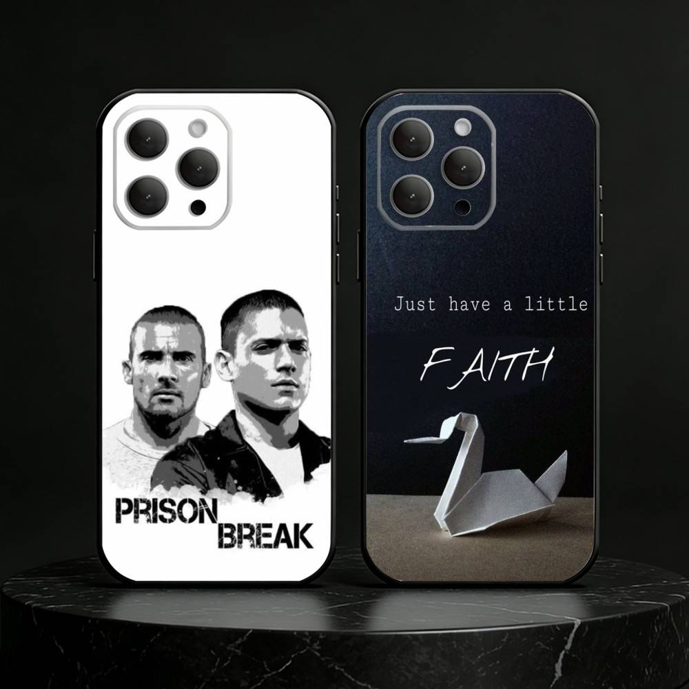 P-Prison Break Phone Case Silicone black Soft For IPhone 17,16,15,14,13,12,11,SE,Plus Pro Max