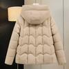 Women's Hooded Coat Ladies Winter Cotton Coat Thickened Warm Jacket