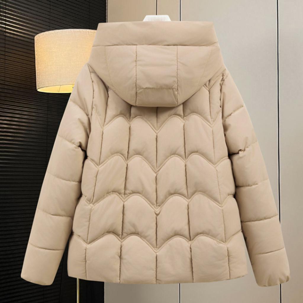 Women's Hooded Coat Ladies Winter Cotton Coat Thickened Warm Jacket