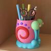 Cute Cartoon Snail Pen Holder Desktop Stationery Organizer Pencil Cup For Kids Students Office School Supplies Gift