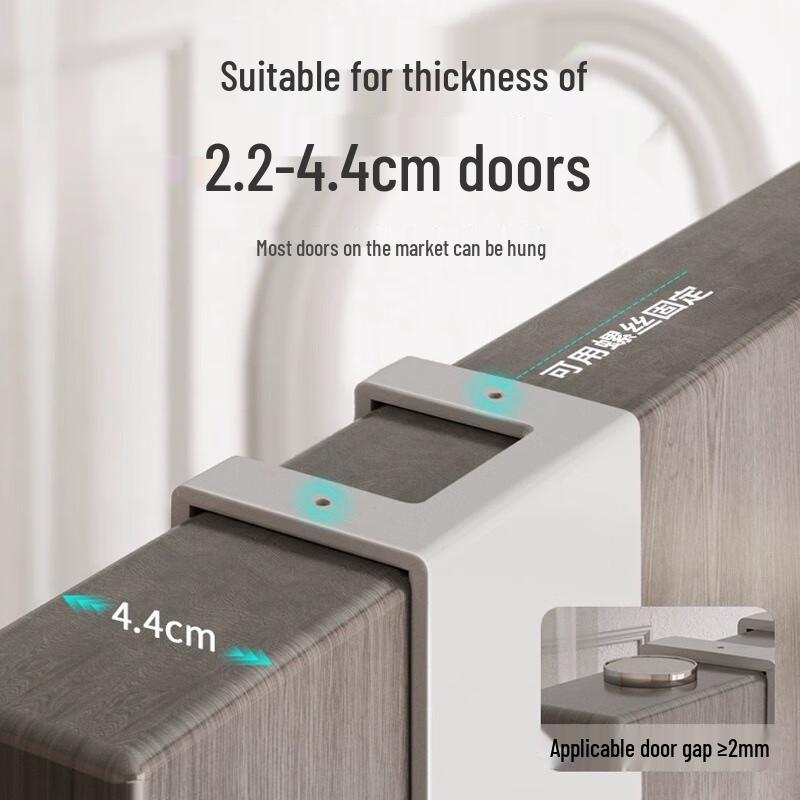 Baizi'en W46 Over-Door Hook Organizer Rack - 6-Pack