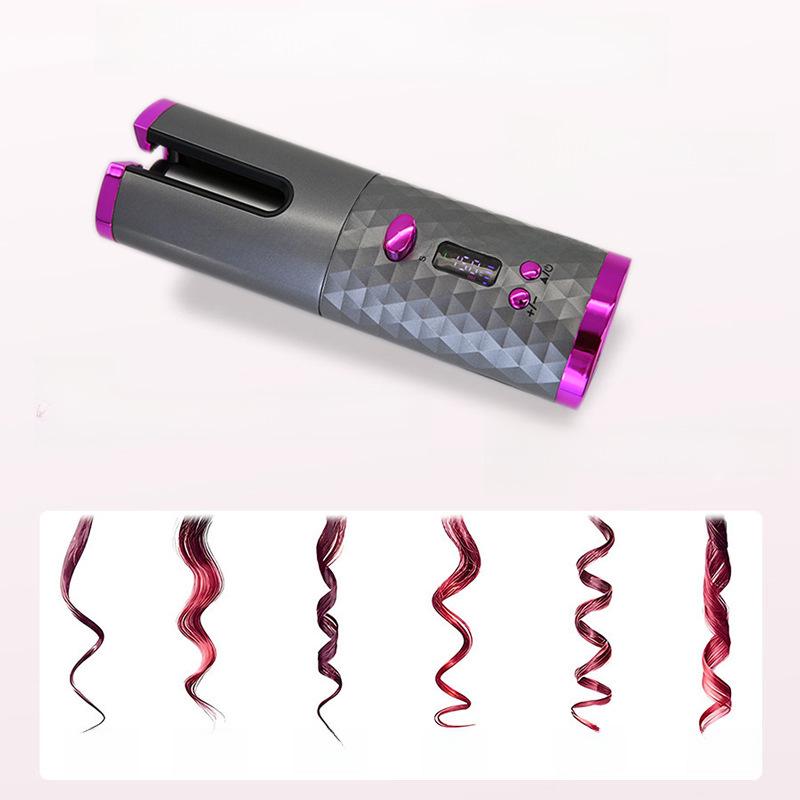 Rechargeable Wireless Mini USB Automatic Curling Iron - Gentle on Hair