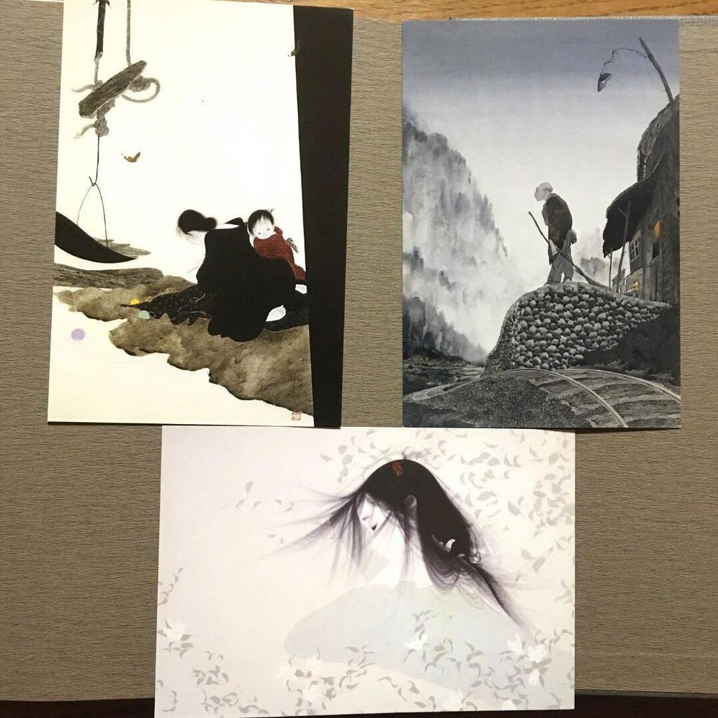 [USED] Artist of the Wind Collection with Postcards by Kiyoshi Nakajima Scenery, Picture and Essay Collection, Women's Paintings, Japanese Paintings