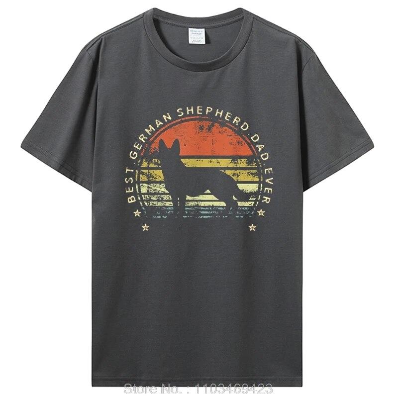 Funny Best German Shepherd Dad Ever Daddy Gifts Dog Lover Owner T Shirts Graphic Tshirt Streetwear Birthday T-shirt Clothing