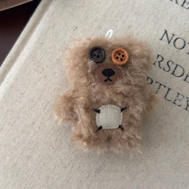 Cute Cartoon Plush Bear Pendant Keychain Kawaii Plush Little Bear Stuffed Doll Pendant Backpack Handbag Decoration Pendant Gifts