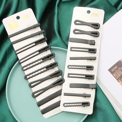 Metal Clips Barrettes Black Water Drop Clips Hair Clip for Girls 10Pcs